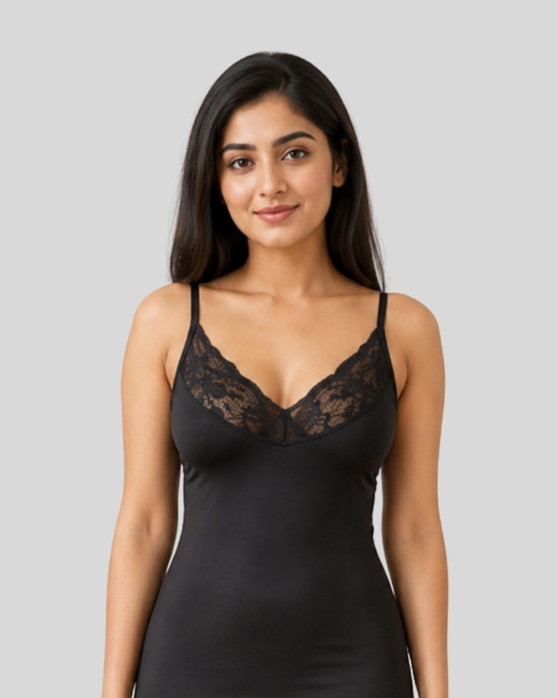 Noir Lace Slip