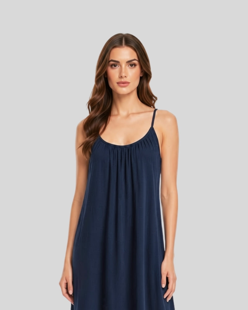 Royal Navy Flow Maxi Dress