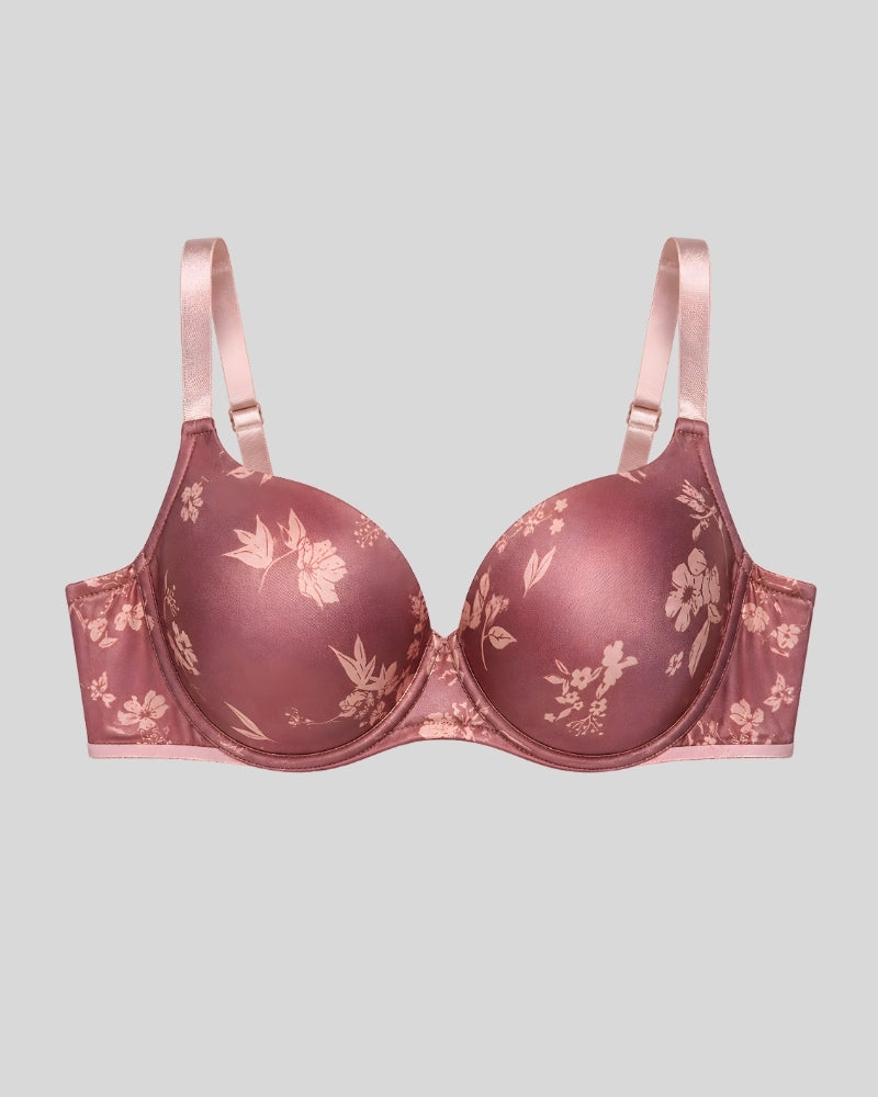 Rosewood Floral Shine Bra