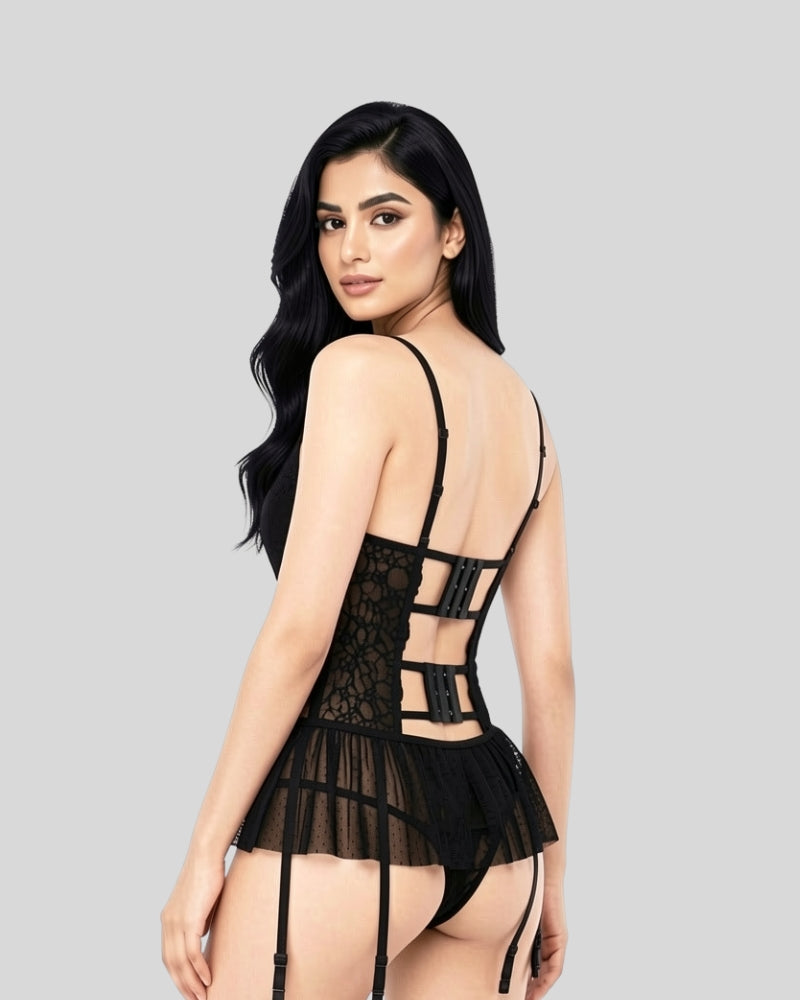 Noir Elegance Bodysuit