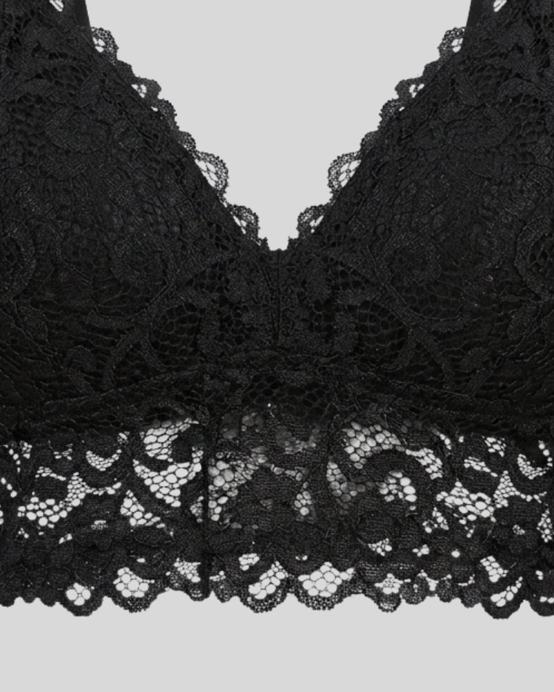 Black Floral Lace Bralette