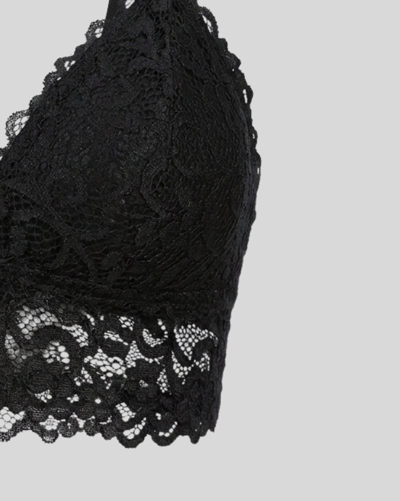 Black Floral Lace Bralette
