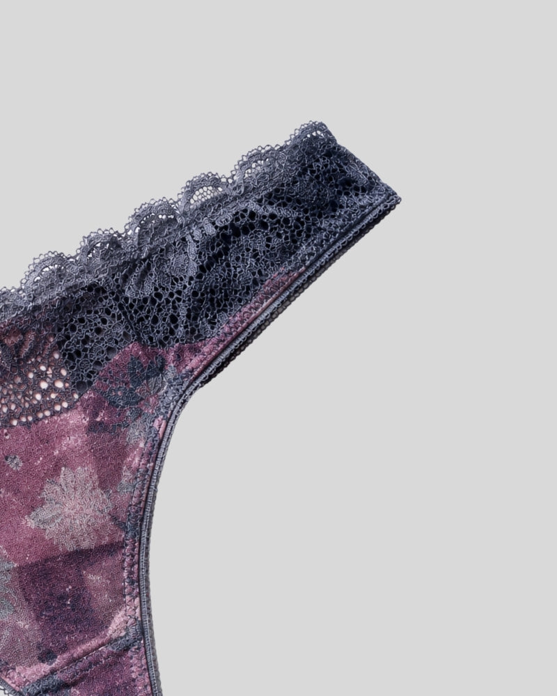 Lilac Lace Thong