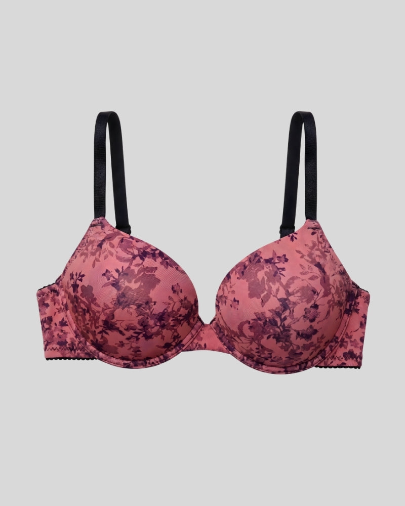 Rose Noir Floral Bra