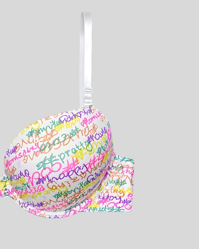 Candy Scribble Push-Up Bra