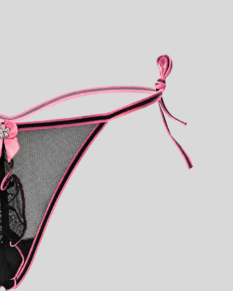Blush Petal Tie-Side Thong