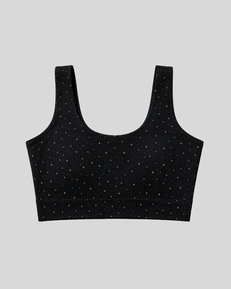 Midnight Star Print Sports Bra