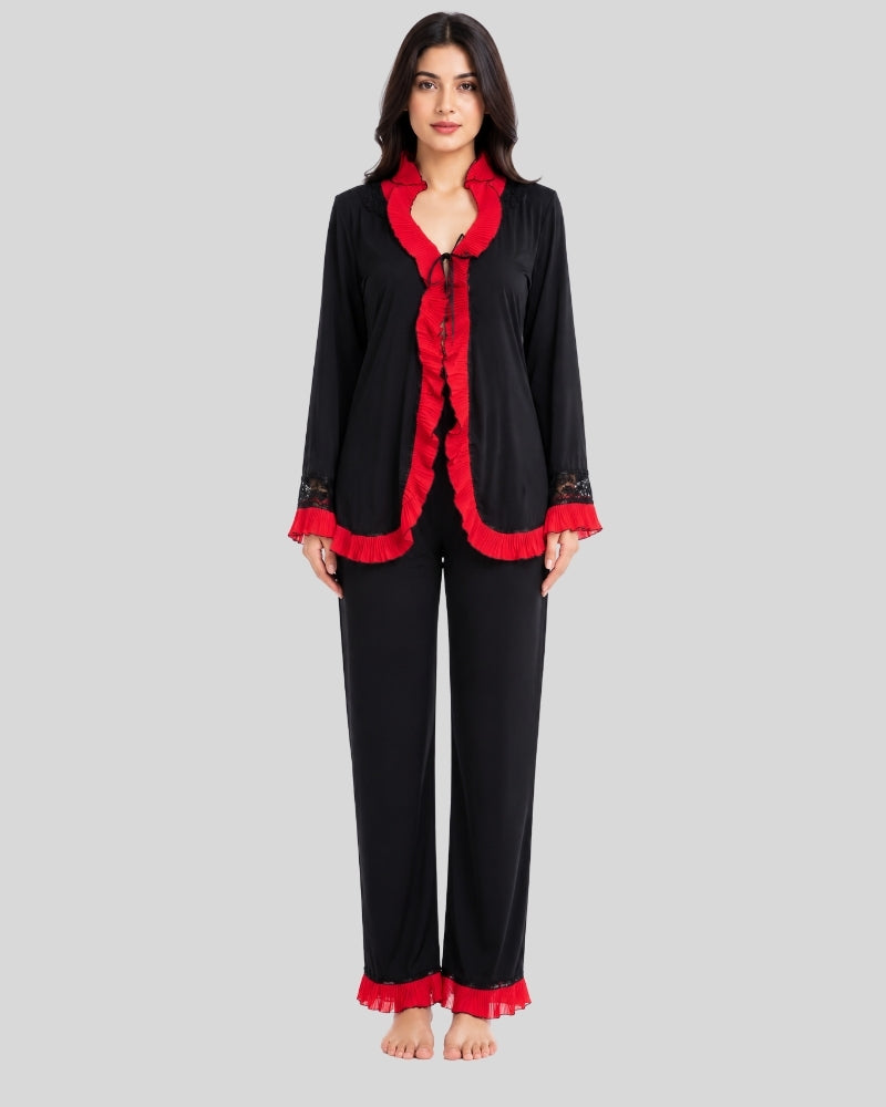 Scarlet Noir Robe Set