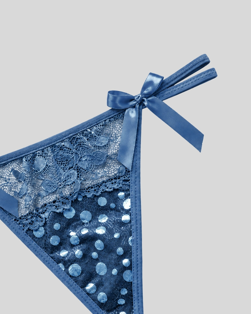 Sapphire Sparkle Thong