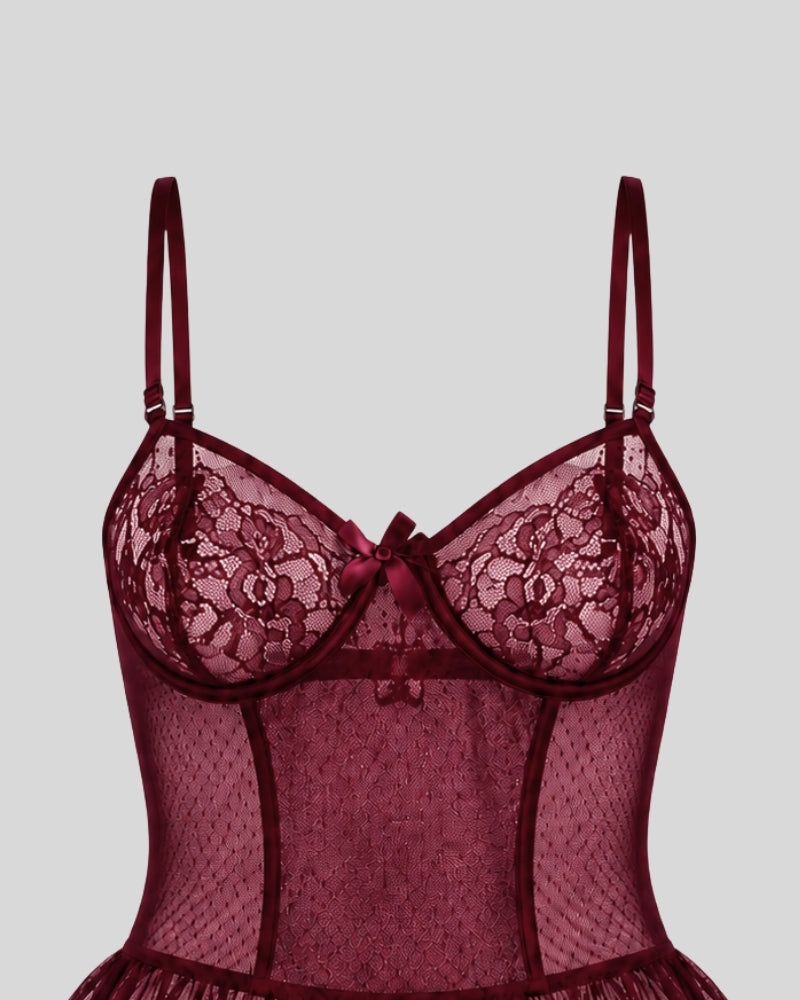 Wine Lace Desire Teddy
