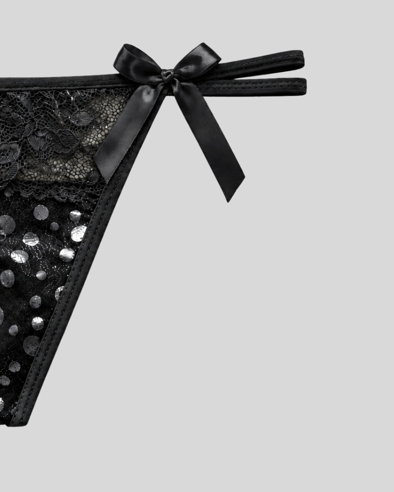 Noir Bow Charm Panty