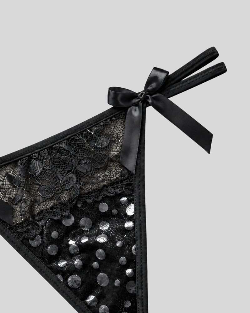 Noir Bow Charm Panty