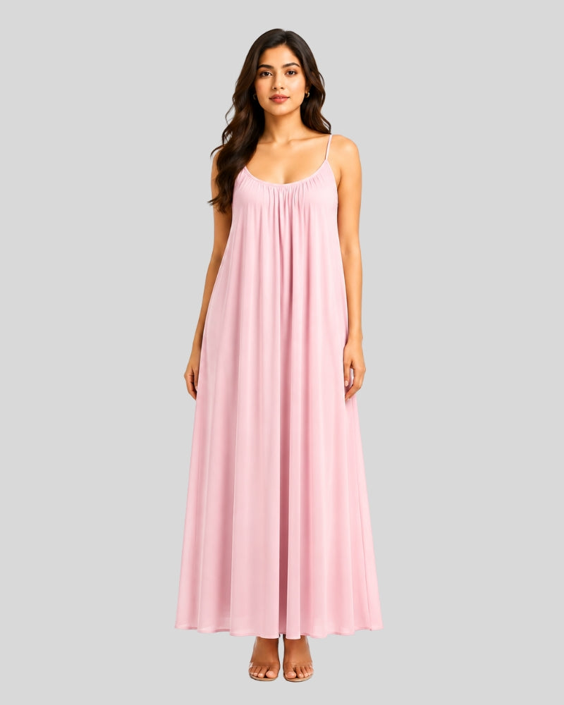 Pink Pearl Aura Flow Maxi Dress