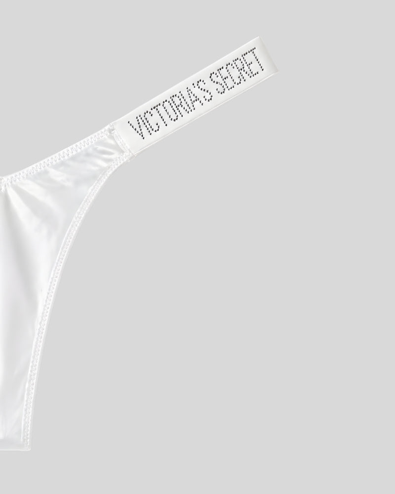 Victoria Secret White Satin Shine Thong
