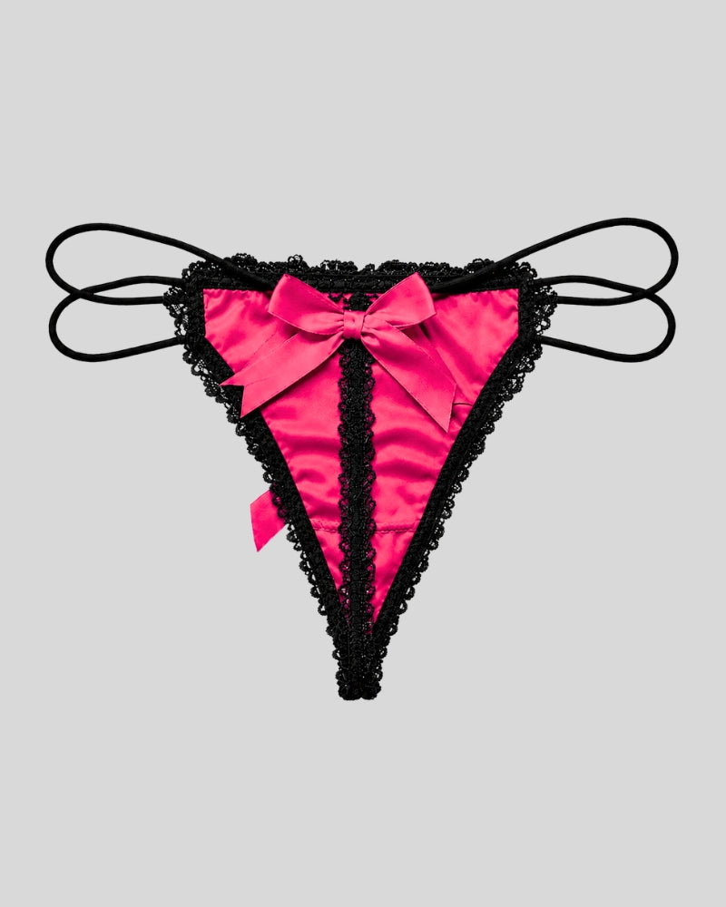 Blush Desire Bow Thong