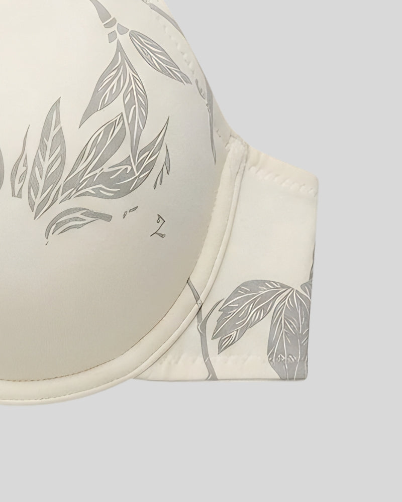 Ivory Leaf Push-Up Bra