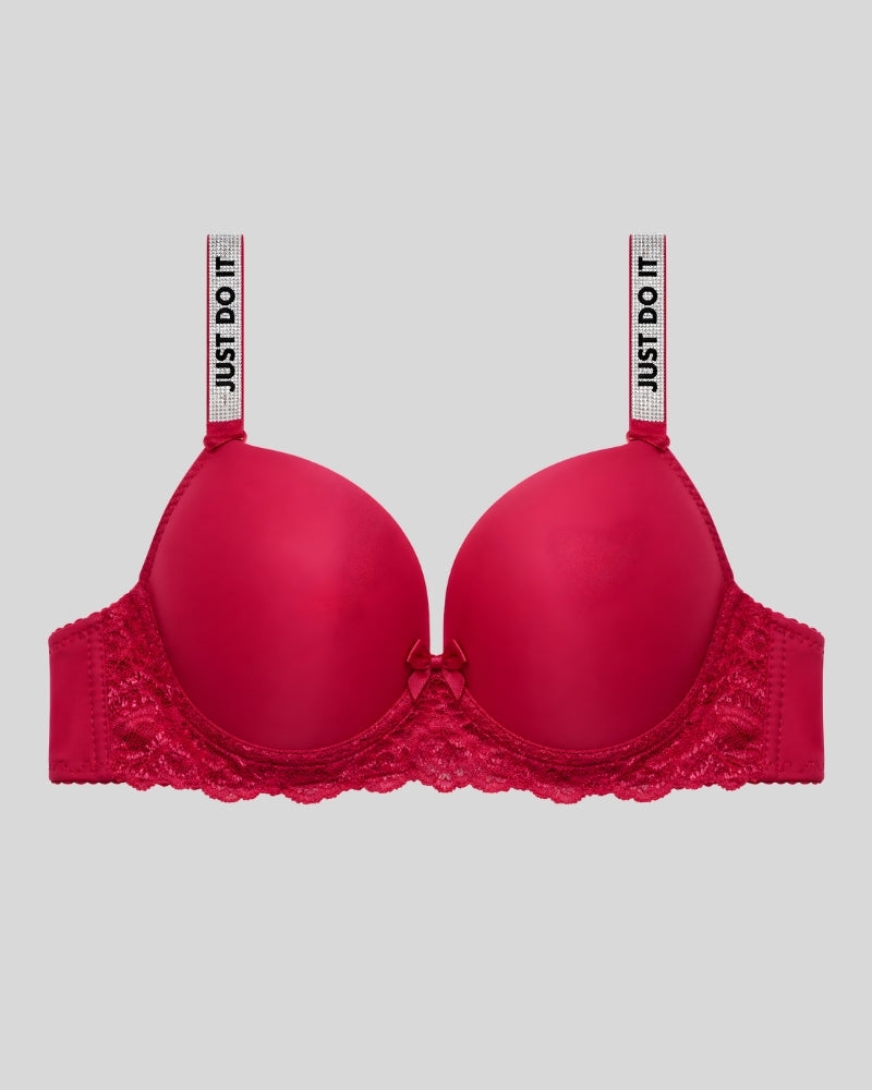 Just Do It Ruby Red Lace Bra