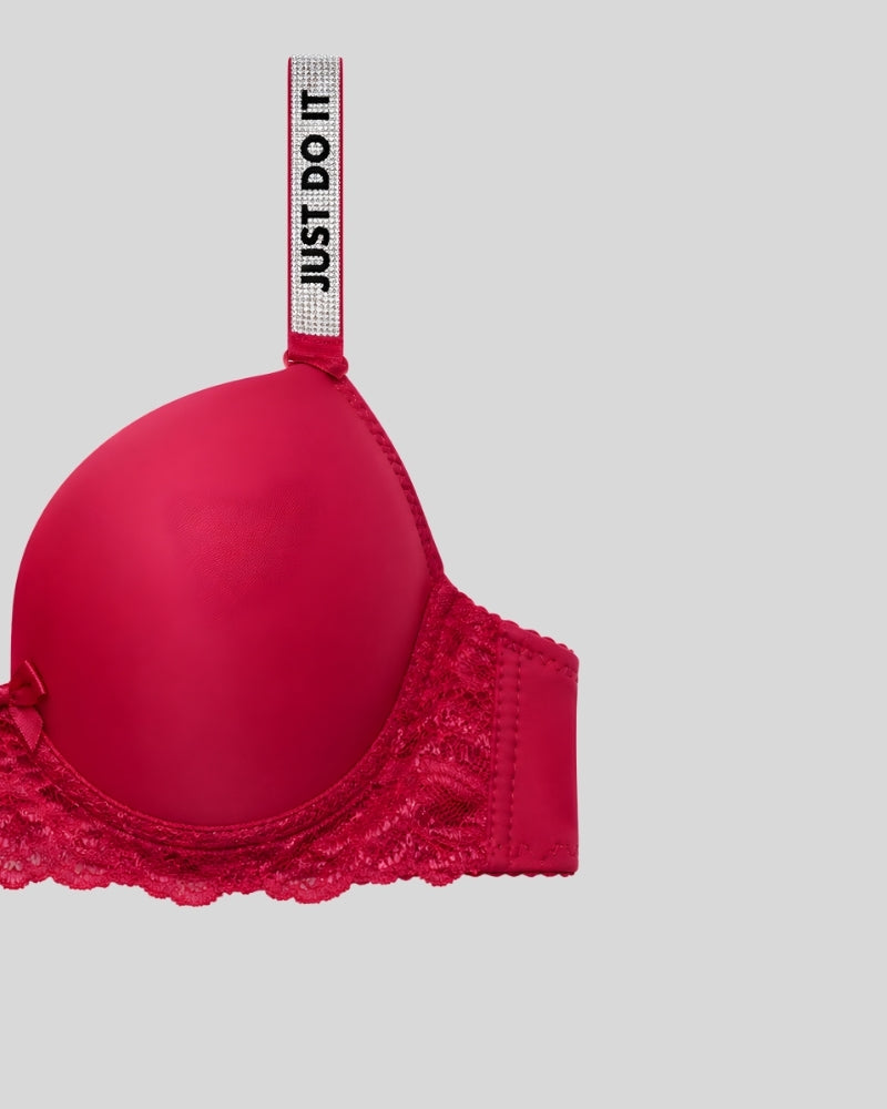 Just Do It Ruby Red Lace Bra