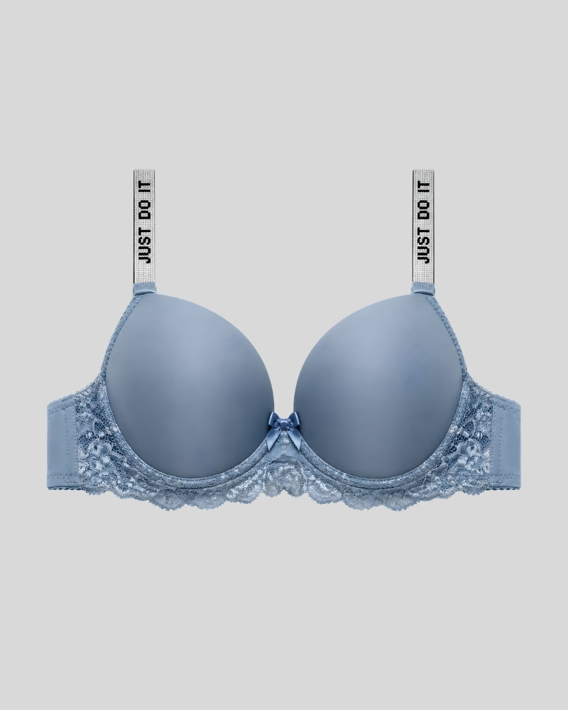 Just Do It Sky Blue Lace Bra