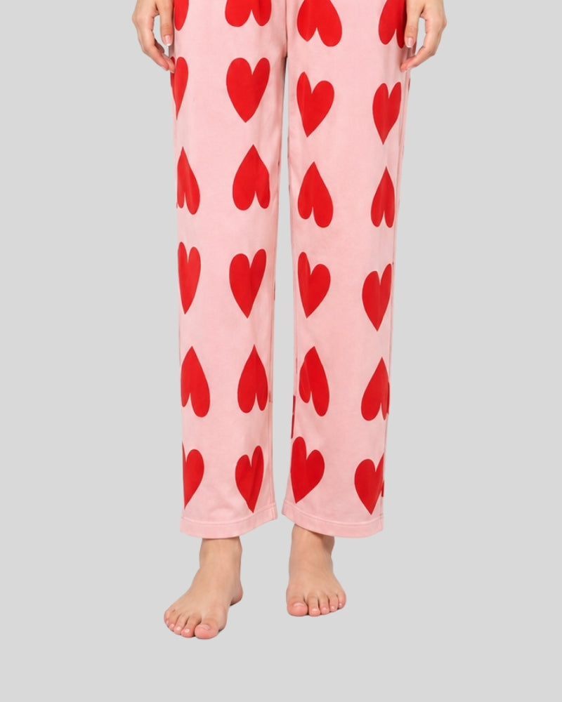 Pink Dilber Printed Lounge PJ Set