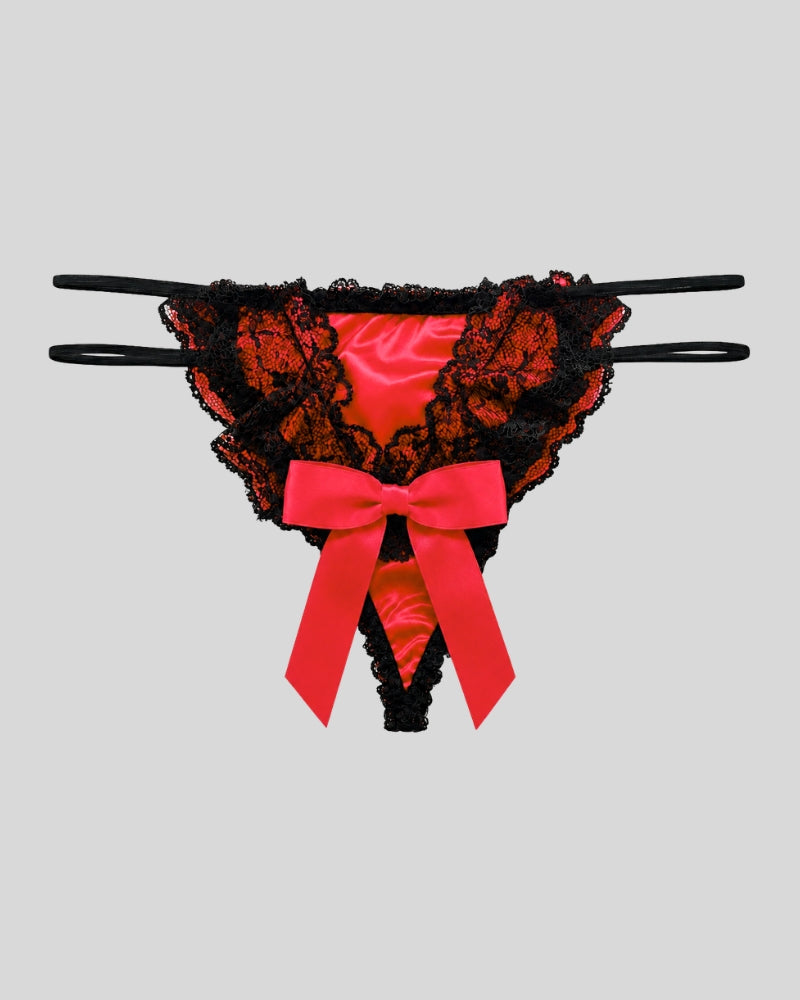 Crimson Lace Thong