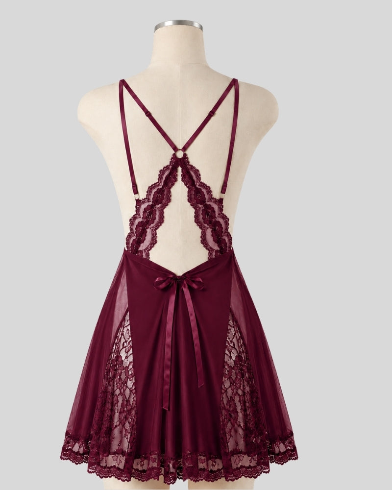 Wine Lace Muse Dress