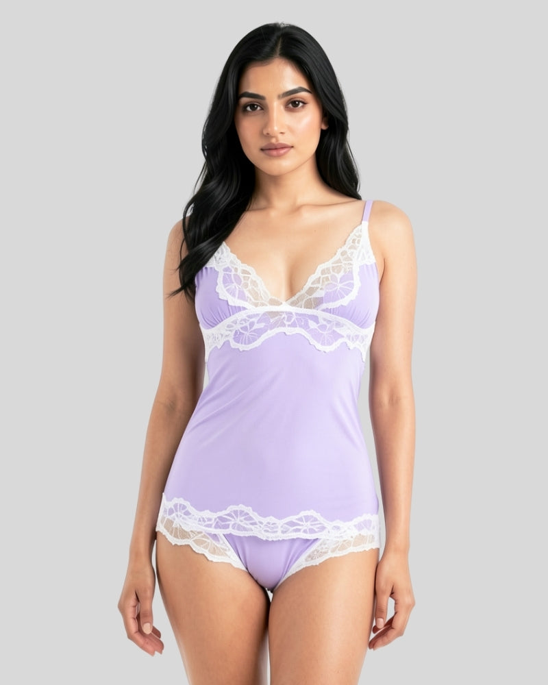 Lavender Lace Cami Set