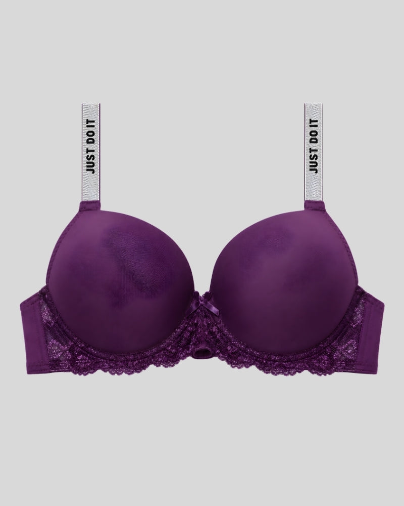 Royal Purple Lace Push-Up Bra