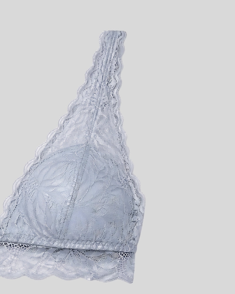 Silver Mist Lace Lingerie Set