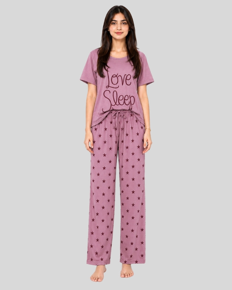 Love Sleep Printed Lounge PJ Set