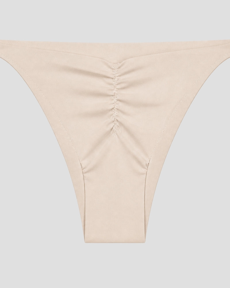 Nude Ruched Seamless Thong Panty