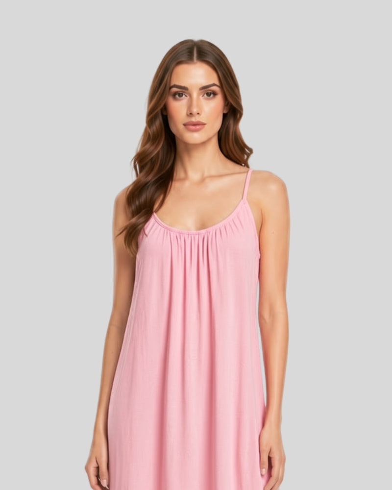 Pink Pearl Aura Flow Maxi Dress