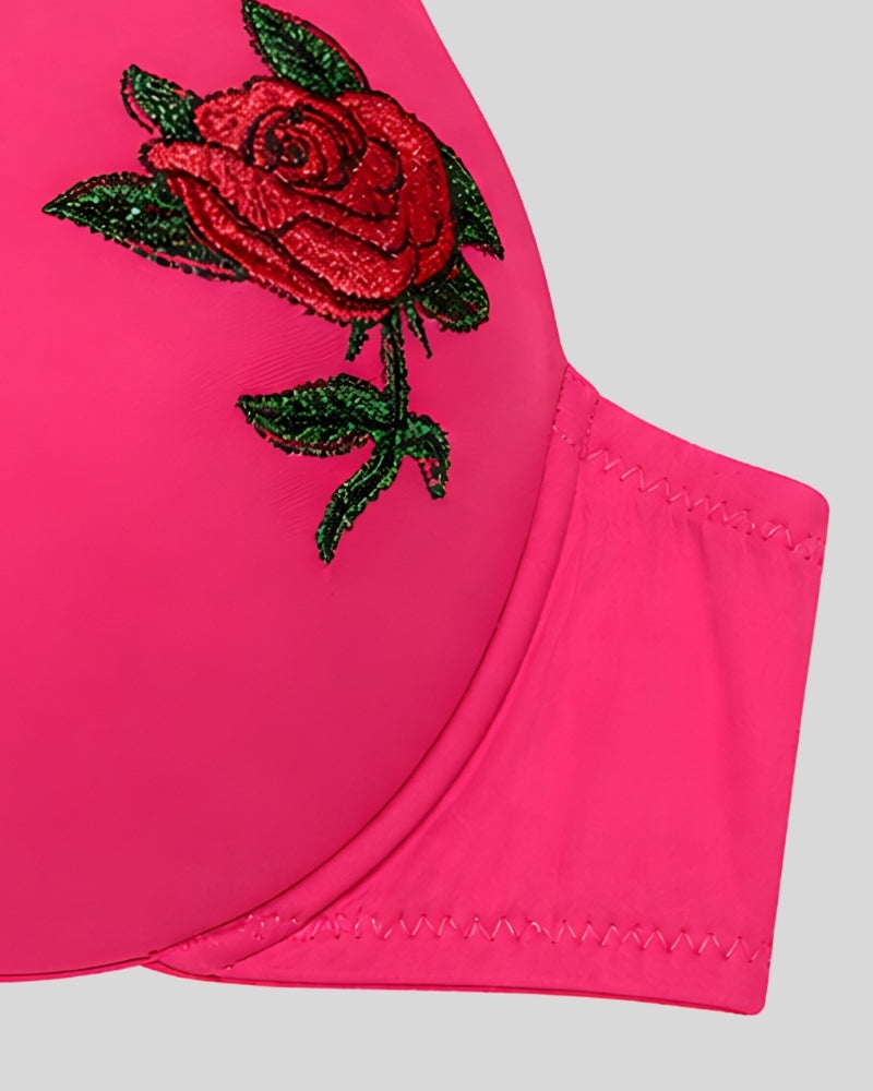 Pink Rose Soft Push-Up Bra