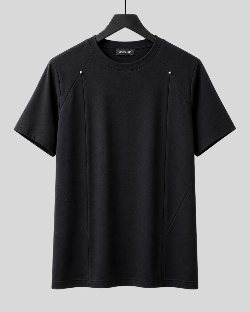 Black Men’s Tummy Hide Relaxed Fit Aura T-Shirt