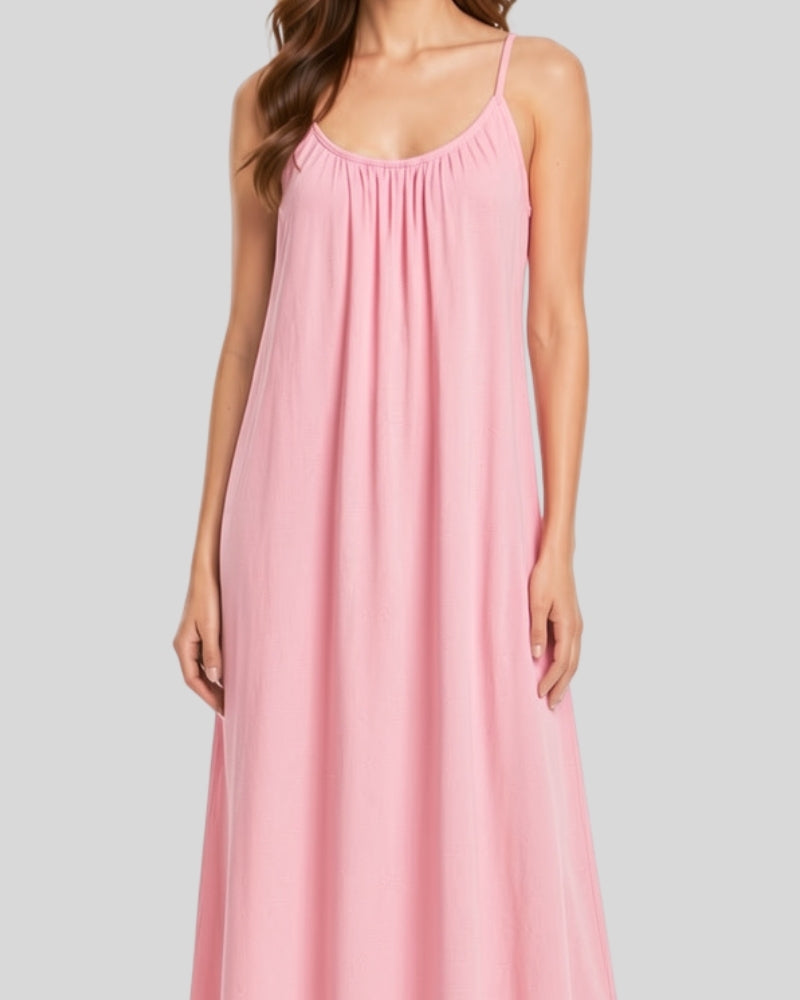 Pink Pearl Aura Flow Maxi Dress