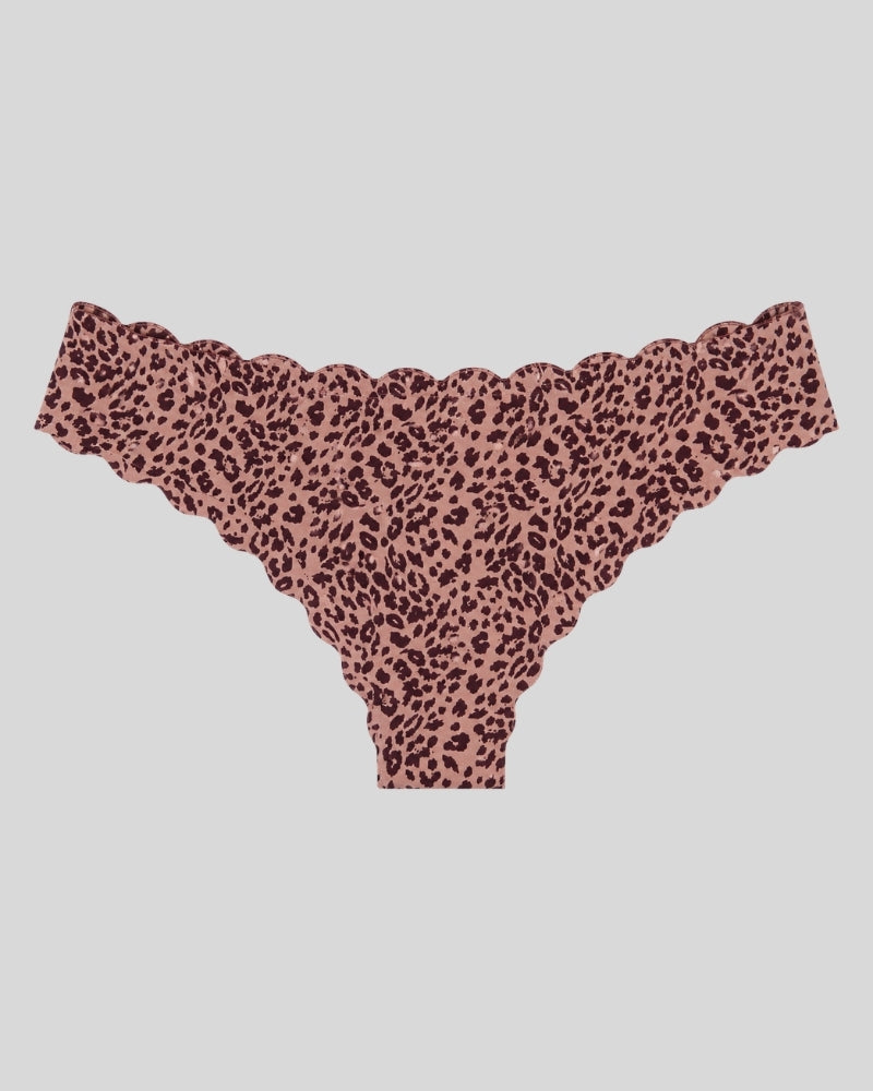 Leopard Print Scallop Bikini Panty