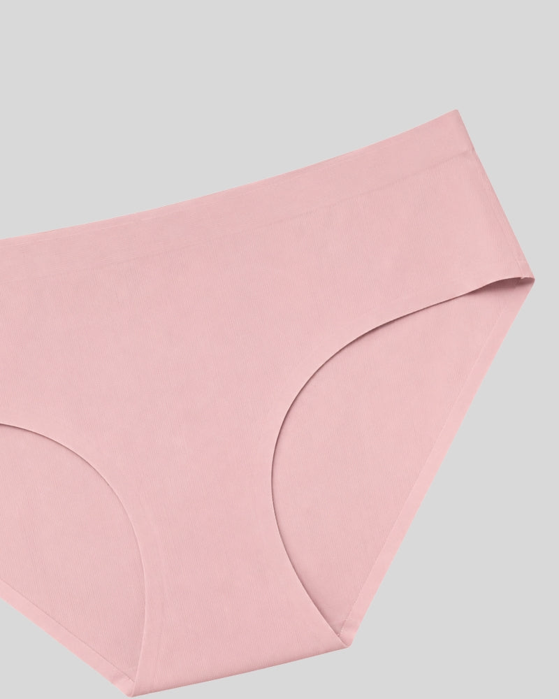Blush Pink Ribbed Bikini Panty