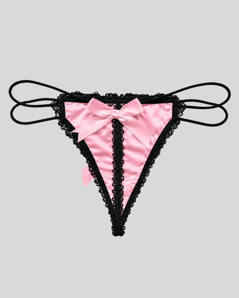 Blush Elegance Lace Thong
