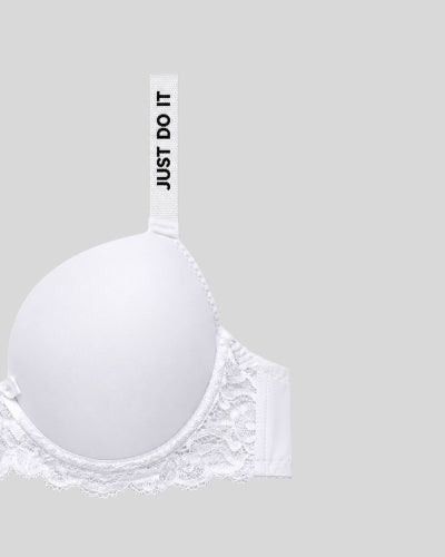 Just Do It Snow Lace Bra