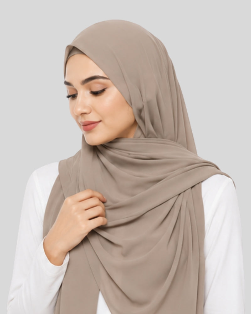 Paraline Elegance Modest Chiffon Hijab with Built-in Magnets