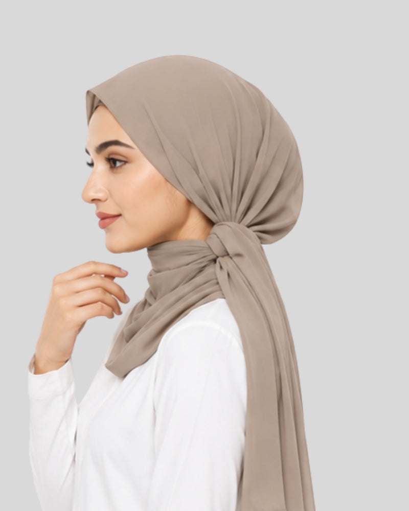 Paraline Elegance Modest Chiffon Hijab with Built-in Magnets