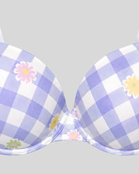 Lavender Bloom Check Bra