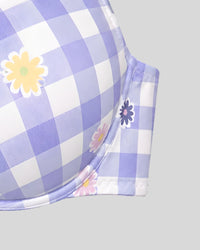 Lavender Bloom Check Bra