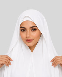 Pure Pearl Modest Chiffon Hijab with Built-in Magnets