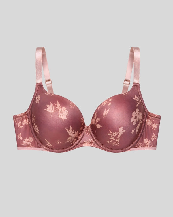 Rosewood Floral Shine Bra