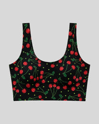 Cherry Pop Print Sports Bra