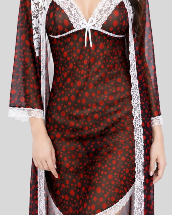 Red Ruby Floral Layered Dress