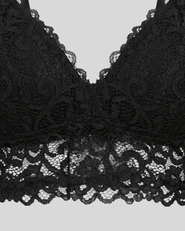 Black Floral Lace Bralette
