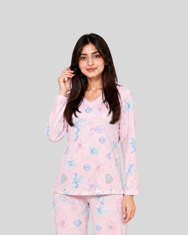 Multi Ribbon Printed PJ Set