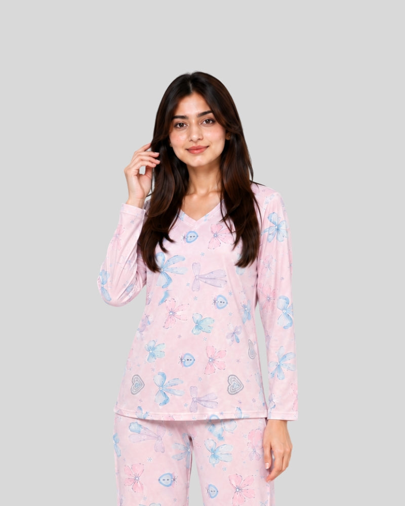 Multi Ribbon Printed PJ Set